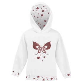 DZIECIĘCA BLUZA Z KAPTUREM (ALEX) - MOTYL wz. 6 (BROKATOWE MOTYLE) - zestaw do uszycia