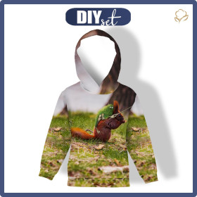 DZIECIĘCA BLUZA Z KAPTUREM (ALEX) - SKURCZ - zestaw do uszycia