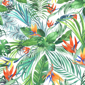 RAJSKA DŻUNGLA / WILD JUNGLE (MONSTERA)/ biały