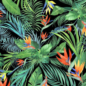 Rajska dżungla/ WILD JUNGLE (MONSTERA) / czarny