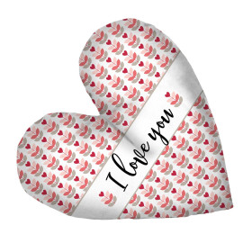 PODUSZKA DEKORACYJNA SERCE - I love you / tulipany