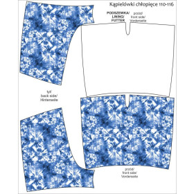 Kąpielówki dla chłopca - BATIK wz. 1 / classic blue - zestaw do uszycia