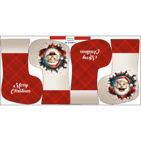KOMPLET SKARPET ŚWIĄTECZNYCH - HAPPY SANTA - zestaw do uszycia