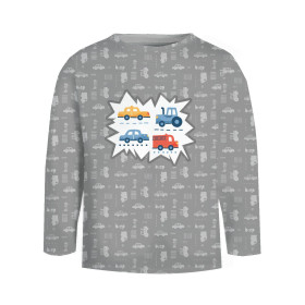 Longsleeve - POJAZDY wz. 2 / biały (ADVENTURE BEGINS) - zestaw do uszycia