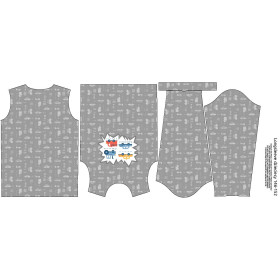 Longsleeve - POJAZDY wz. 2 / biały (ADVENTURE BEGINS) - zestaw do uszycia