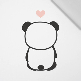 PANDA / BLADY RÓŻ ROZMIAR "S" 30x45 cm - biała (tył) - panel tkanina bawełniana