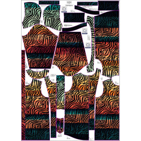 PARKA DAMSKA (ANNA) - ZEBRA / pasy - zestaw do uszycia