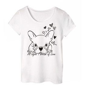 PIŻAMA-T-SHIRT "LINDA" - PIESEK / kontur - zestaw do uszycia