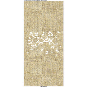 PODUSZKA 45x45 - GAŁĄZKA / juta - zestaw do uszycia