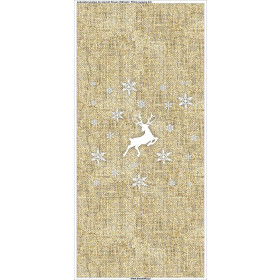 PODUSZKA 45x45 - JELEŃ / juta - zestaw do uszycia