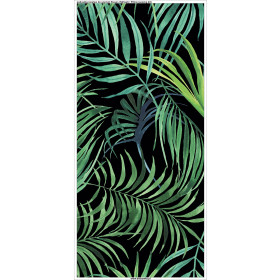 PODUSZKA 45X45 - LIŚCIE PALMY wz. 4 / czarny - zestaw do uszycia