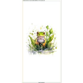 PODUSZKA 45X45 - WATERCOLOR FROG - zestaw do uszycia