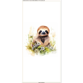 PODUSZKA 45X45 - WATERCOLOR SLOTH WZ. 1 - zestaw do uszycia