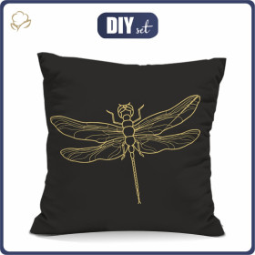 PODUSZKA 45X45 - ZŁOTA WAŻKA - welur tapicerski - zestaw do uszycia