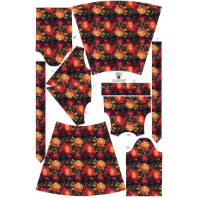 SUKIENKA KOPERTOWA (BIANCA) - VINTAGE CHINESE FLOWERS WZ. 3 - zestaw do uszycia 