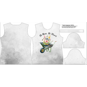 T-SHIRT DAMSKI - NO RAIN, NO FLOWER - zestaw do uszycia