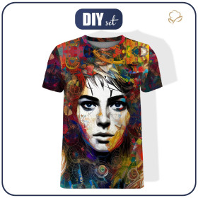 T-SHIRT MĘSKI - ABSTRACT GIRL WZ. 1 - zestaw do uszycia