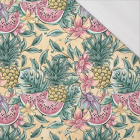 TROPIKALNY OWOCOWY MIX - single jersey z elastanem 
