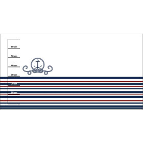KOTWICA / paski (marine) - PANEL SINGLE JERSEY