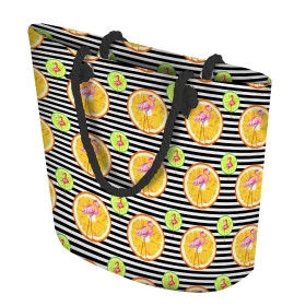 TORBA SHOPPER - CYTRUSOWE FLAMINGI - zestaw do uszycia
