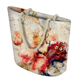 TORBA SHOPPER - WATERCOLOR FLOWERS WZ. 5 - zestaw do uszycia