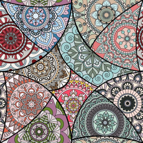 WITRAŻ / aqua - tkanina bawełniana