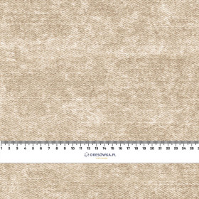 PRZECIERANY JEANS (beżowy) - dresówka pętelkowa