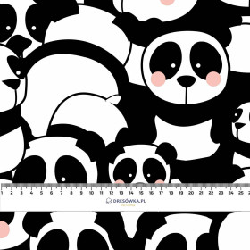 PANDY / róż  - Hydrofobowa dzianina drapana 