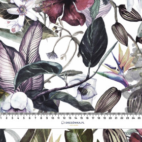 RAJSKIE KWIATY - Hydrofobowa dzianina drapana 