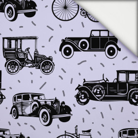 BLACK OLD CARS - lekka dzianina drapana