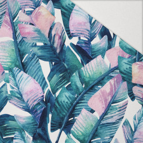 AKWARELOWE LIŚCIE - Hydrofobowa dzianina drapana 