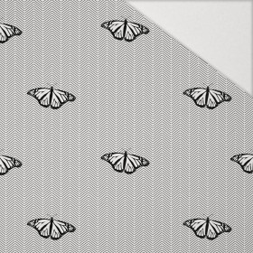 ĆMY / NOCNY ZEW / biały - Hydrofobowa dzianina drapana 