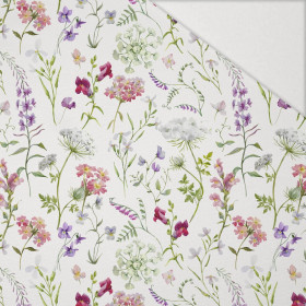 PASTELOWE KWIATY - Hydrofobowa dzianina drapana 