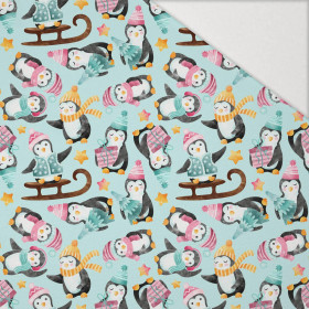 PINGWINY MIX WZ. 1 (ŚWIĄTECZNE PINGWINY) - Hydrofobowa dzianina drapana 