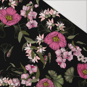 RÓŻOWE KWIATKI WZ. 2 - Hydrofobowa dzianina drapana 