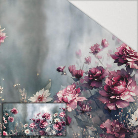 VINTAGE FLOWERS WZ. 4 - PANEL (80cm x 155cm) Hydrofobowa dzianina drapana 