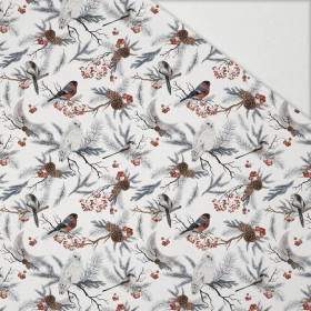 ZIMOWE PTAKI WZ. 1 (ZIMA W PARKU) - Hydrofobowa dzianina drapana 