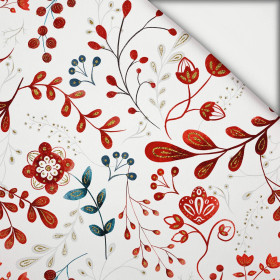 FOLKOWY FLORAL WZ. 2 (FOLKOWY LAS) - lekka dzianina drapana