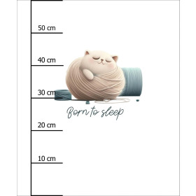 SLEEPING CAT - PANEL (60cm x 50cm) SINGLE JERSEY