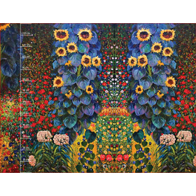 FARM GARDEN WITH SUNFLOWERS (Gustav Klimt) - panel sukienkowy