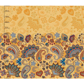 KWIATY (wzór 1) / pomarańczowy - panel sukienkowy