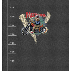 MECHOPPER / czarny - PANEL (75cm x 80cm) SINGLE JERSEY ITY