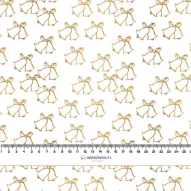 ZŁOTE DZWONECZKI (BIAŁE ŚWIĘTA) - tkanina bawełniana