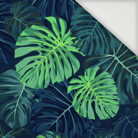 MONSTERA 2.0 / navy - Tkanina na obrusy