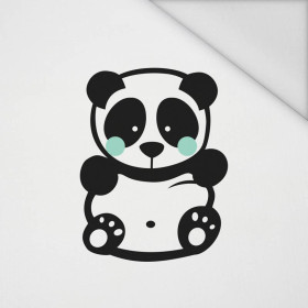 PANDA / MIĘTA ROZMIAR "S" 30x45 cm - biała (Przód) - panel tkanina wodoodporna