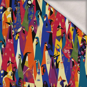 GEOMETRIC PENGUINS - dzianina drapana z elastanem ITY