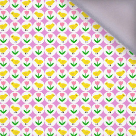 KURCZACZKI I TULIPANY / fioletowy - softshell