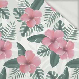 HIBISKUS wz. 2 / różowy - dresówka pętelkowa