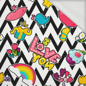 KOLOROWE NAKLEJKI WZ. 3 - dresówka pętelkowa