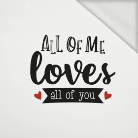 ALL OF ME LOVES ALL OF YOU (BE MY VALENTINE) - panel dzianina pętelkowa 50cm x 60cm
